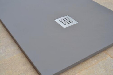Receveur de douche résine de synthèse MINA gris clair 90x90