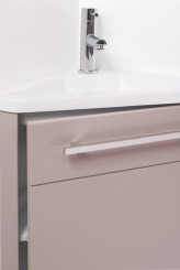 Meuble lave-mains d'angle taupe cuzco