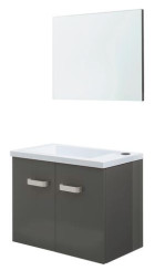 Meuble lave-mains de face anthracite goia