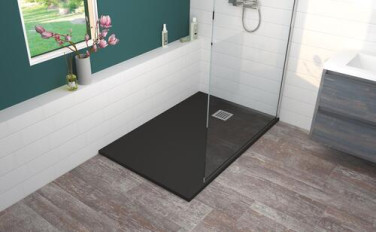 Receveur de douche résine de synthèse MINA gris anthracite 90x140