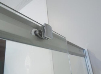 Paroi de douche porte coulissante profilés chromés CONCEPT'O 160cm