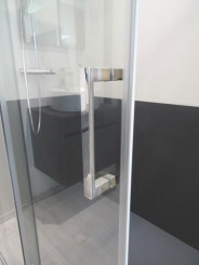 Paroi de douche porte coulissante profilés chromés CONCEPT'O 160cm
