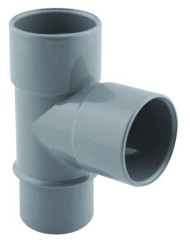 TE PIED DE BICHE PVC A 87.30° POUR EVACUATION MALE FEMELLE 32