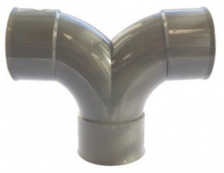 Double coude PVC 87.30° mâle femelle ø32