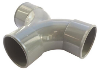Double coude PVC 87.30° mâle femelle ø32