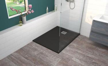 Receveur de douche résine de synthèse MINA gris anthracite 90x120