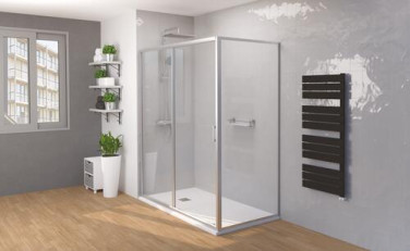 Retour fixe profilés chromés CONCEPT'O 90cm