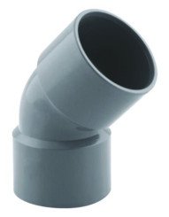 COUDE PVC A 45° POUR EVACUATION DOUBLE FEMELLE 32