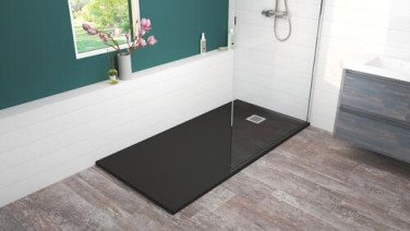 Receveur de douche résine de synthèse MINA gris anthracite 80x160
