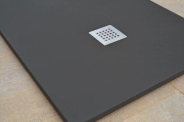 Receveur de douche résine de synthèse MINA gris anthracite 70x90