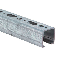 RAIL DE FIXATION ACIER GALVANISE 27x18x1,25 - 2 mètres
