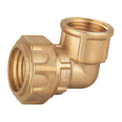 COUDE FEMELLE LAITON POUR PE SEMI-RIGIDE Ø25-20/27