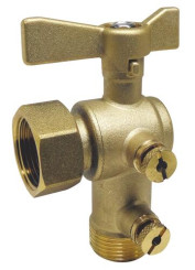 ROBINET D'ARRET COMPTEUR COUDE ANTIPOLLUTION - ENTREE MALE