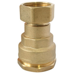 RACCORD LAITON DROIT A ECROU PRISONNIER POUR TUBE PE Ø32-26/34 - PRONORM