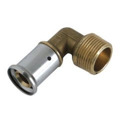 COUDE MALE LAITON A SERTIR POUR MULTICOUCHE