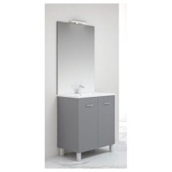 MEUBLE SALLE DE BAINS NEW YORK GRIS BRILLANT - HYDROFUGE