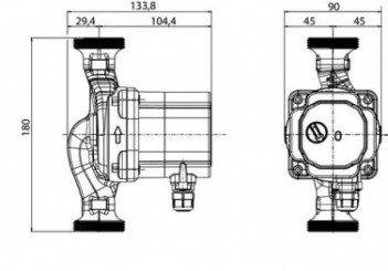 Circulateur automatique chauffage domestique connection Plug&Play DN25 180mm - SOMATHERM