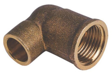 Coude laiton 90° à encastrer femelle et à souder cuivre ø12-15/21 - 90GCLU