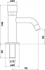 Robinet de lavabo temporisé chromé 