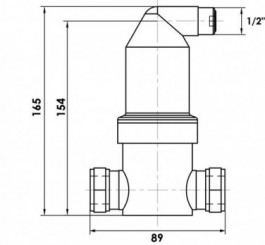 Dégazeur laiton horizontal F20/27 - reflex