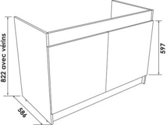 Meuble sous évier 80cm