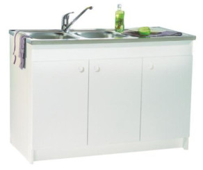 Meuble sous évier 120cm 3 portes