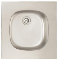 EVIER A ENCASTRER INOX LISSE CARRE 47,5 x 47,5 cm