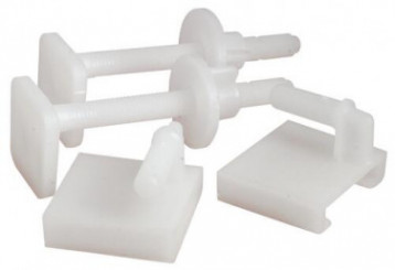 Fixations d'abattant de cuvette en polyéthylène avec glissières