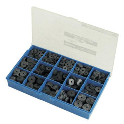 COFFRET PLASTIQUE DE CLAPETS PERCES ASSORTIS CAOUTCHOUC NEOPAN