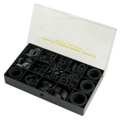 COFFRET PLASTIQUE DE JOINTS CAOUTCHOUC ASSORTIS SYNTHETIQUES NOIRS