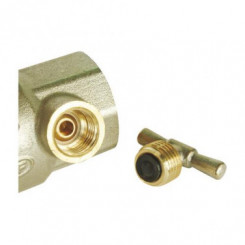 Vanne à sphère double femelle à purge NF 20/27 - Manette plate - PRONORM