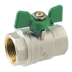 VANNE A SPHERE DOUBLE FEMELLE NF 12/17 - MANETTE PAPILLON - PRONORM