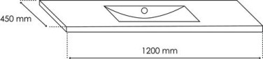 Plan vasque double céramique 120cm