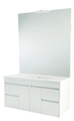 MEUBLE A SUSPENDRE 100cm LUMPUR MIROIR AFFLEURANT - BATHROOM THERAPY