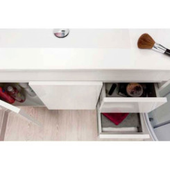 Meuble à suspendre 60cm lumpur miroir affleurant