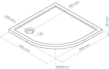 Receveur de douche SMC BULL 90x120cm