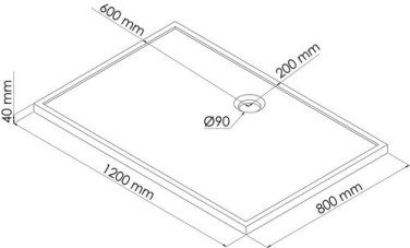 Receveur de douche SMC BULL 80x120cm