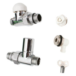 Kit thermostatique droit 15/21 nickelé (sans tête)
