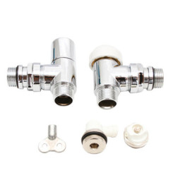 Kit thermostatique équerre 15/21 chromé (sans tête)