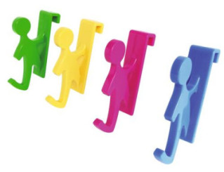 Patère pour sèche serviettes bleue