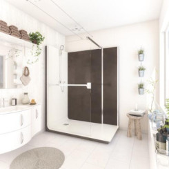 Douche ELMER originale 80x160 cm - Charbon