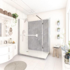 Douche ELMER thermostatique 120x90cm - Marbre