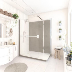 Douche ELMER thermostatique 120x90cm - Pierre