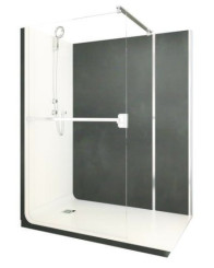 Douche ELMER thermostatique 160x90cm - Charbon
