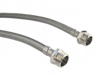 Lot de 2 flexibles écrou tournant femelle 12/17 - raccord mâle 12/17 - Longueur 300 mm - DN8