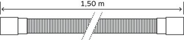 Canne de vidange MAL avec crosse 1,50m