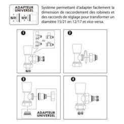Adaptateur universel de robinet de chauffage