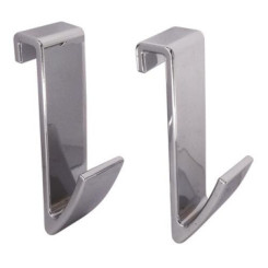 Lot de 2 patères chromées pour sèche serviettes