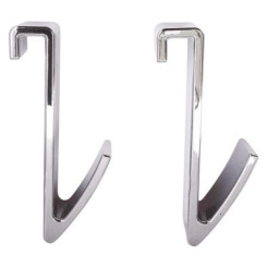 Lot de 2 patères chromées pour sèche serviettes