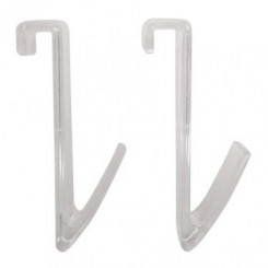 Lot de 2 patères transparentes pour sèche serviettes